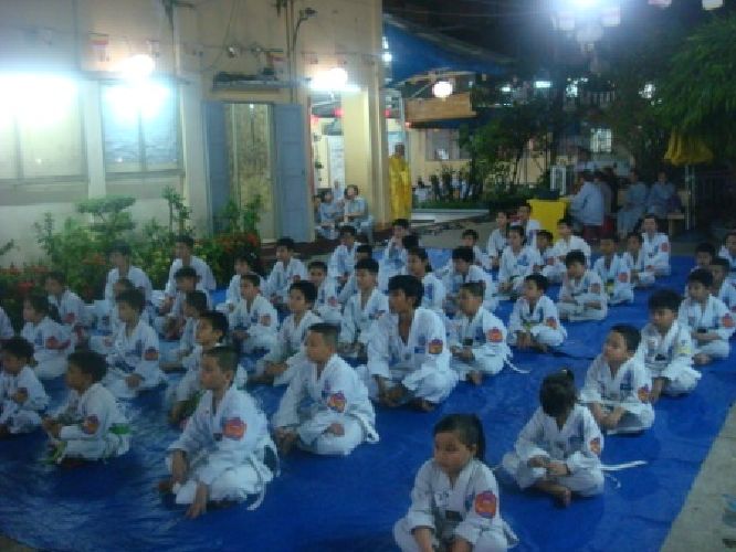 TP. HCM: Chùm ảnh lớp võ thuật Taekwondo chùa Thiên Chánh thi nâng cấp