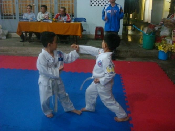 TP. HCM: Chùm ảnh lớp võ thuật Taekwondo chùa Thiên Chánh thi nâng cấp