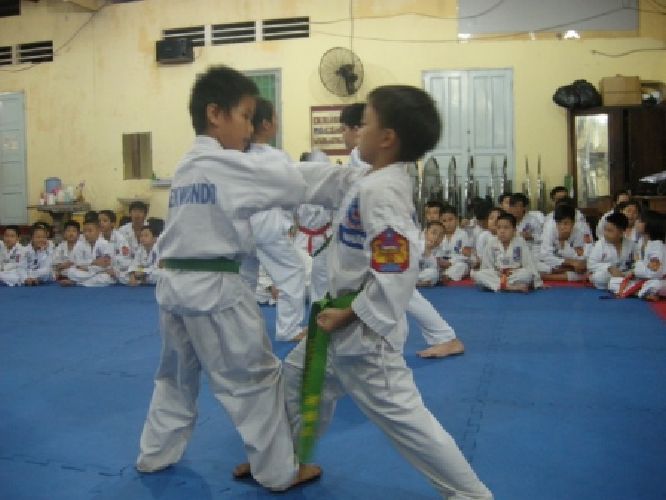 TP. HCM: Chùm ảnh lớp võ thuật Taekwondo chùa Thiên Chánh thi nâng cấp