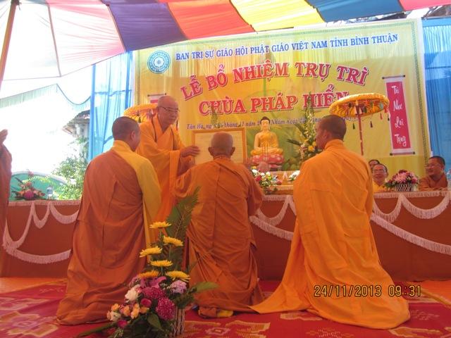 Lễ Bổ Nhiệm Trụ Trì Chùa Pháp Hiển - Huyện Hàm Tân