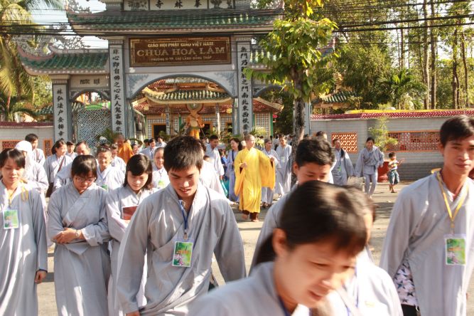 Đồng Tháp: Lễ phóng sanh tại khóa tu chùa Hoa Lâm