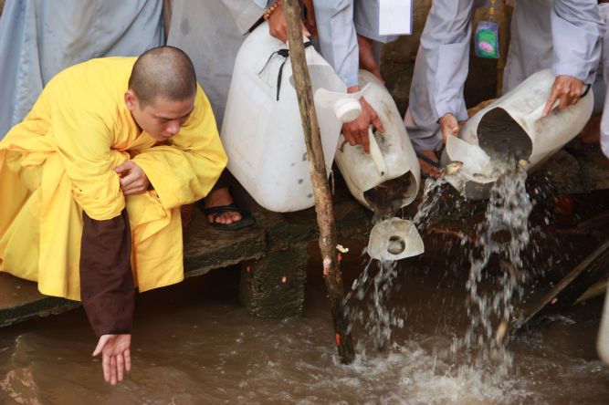 Đồng Tháp: Lễ phóng sanh tại khóa tu chùa Hoa Lâm