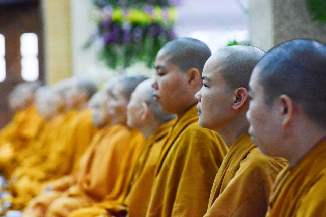 Chùm ảnh: Hàng ngàn Tăng Ni hệ phái Khất Sĩ trì bình khất thực