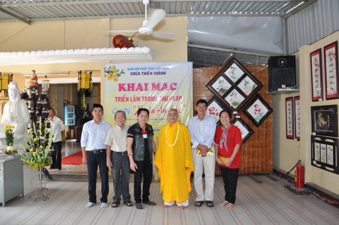 TP.HCM: Triển lãm tranh thư pháp với chủ đề &quot;Xuân An Lạc&quot; chùa Thiên Chánh