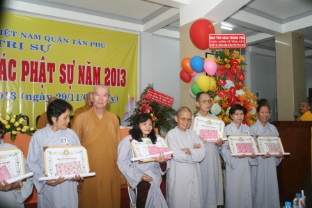 Lễ tổng kết công tác Phật Sự năm 2013 của BTS GHPGVN Quận Tân Phú