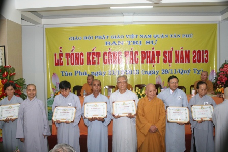 Lễ tổng kết công tác Phật Sự năm 2013 của BTS GHPGVN Quận Tân Phú