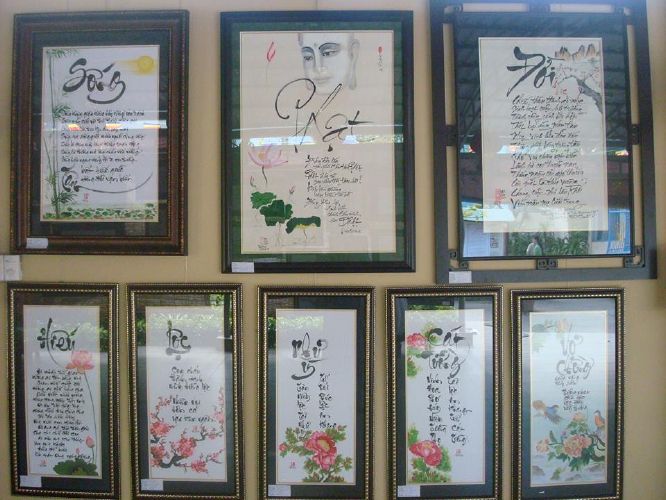 TP.HCM: Triển lãm tranh thư pháp với chủ đề &quot;Xuân An Lạc&quot; chùa Thiên Chánh