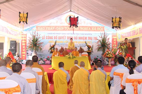 Thái Nguyên: Lễ Công Bố Quyết Định Bổ Nhiệm Trụ Trì Chùa Hương Quang (Trinh Nữ)