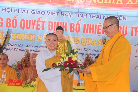 Thái Nguyên: Lễ Công Bố Quyết Định Bổ Nhiệm Trụ Trì Chùa Hương Quang (Trinh Nữ)
