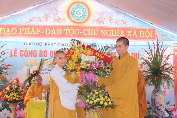 Thái Nguyên: Lễ Công Bố Quyết Định Bổ Nhiệm Trụ Trì Chùa Hương Quang (Trinh Nữ)