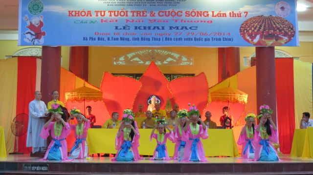 Đồng Tháp: chính thức khai mạc khóa tu Tuổi trẻ &amp; Cuộc sống lần VII tại chùa Quê Hương