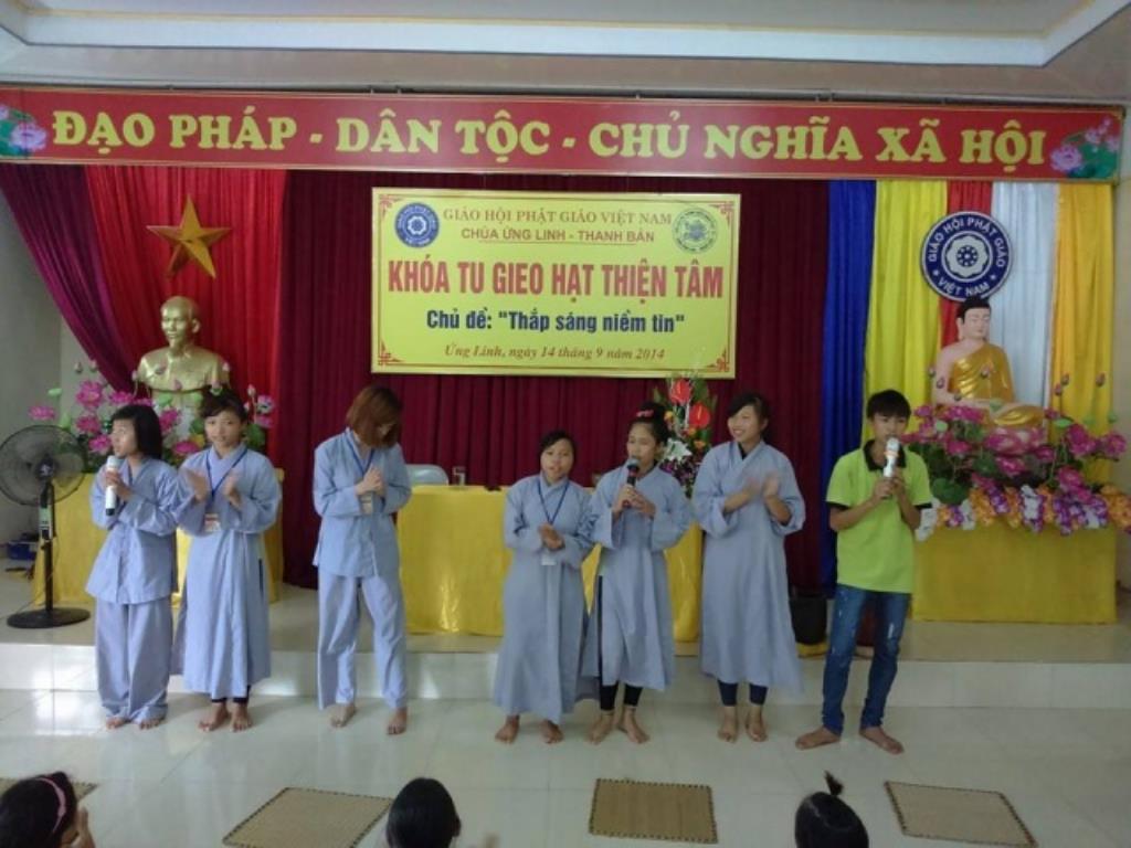 Thái Bình: Gần 100 bạn trẻ về chùa Ứng Linh dự tu một ngày