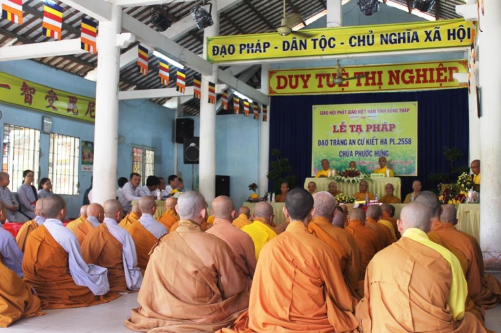 Đồng Tháp: Lễ Tạ Pháp An Cư PL. 2558 Tại Chùa Phước Hưng