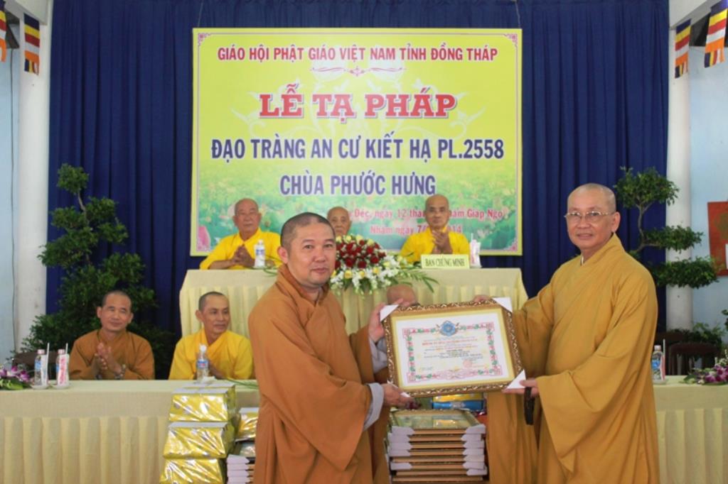 Đồng Tháp: Lễ Tạ Pháp An Cư PL. 2558 Tại Chùa Phước Hưng