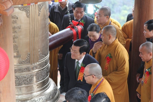 Cao Bằng: Chủ tịch nước Trương Tấn Sang dự khánh thành chùa Phật Tích Trúc Lâm Bản Giốc