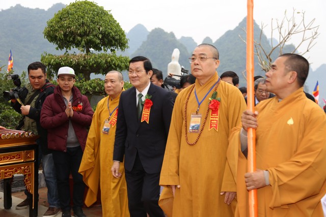 Cao Bằng: Chủ tịch nước Trương Tấn Sang dự khánh thành chùa Phật Tích Trúc Lâm Bản Giốc