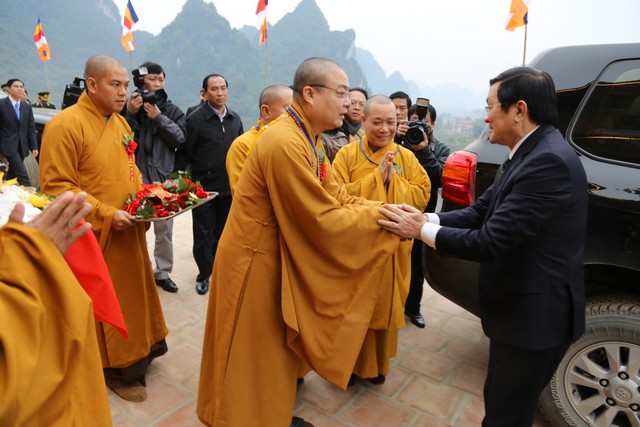 Cao Bằng: Chủ tịch nước Trương Tấn Sang dự khánh thành chùa Phật Tích Trúc Lâm Bản Giốc
