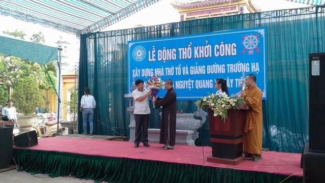 Thái Bình: Tổ đình Nguyệt Quang tổ chức lễ động thổ xây dựng ngôi nhà Tổ và giảng đường Trường hạ