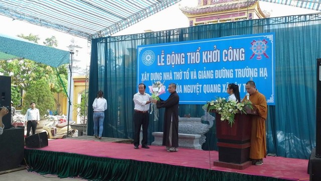 Thái Bình: Tổ đình Nguyệt Quang tổ chức lễ động thổ xây dựng ngôi nhà Tổ và giảng đường Trường hạ