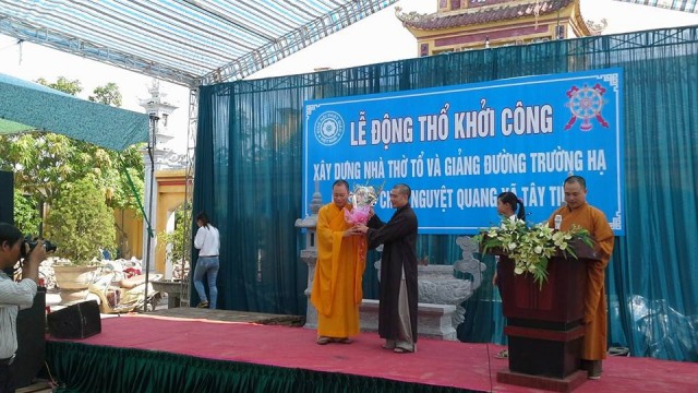 Thái Bình: Tổ đình Nguyệt Quang tổ chức lễ động thổ xây dựng ngôi nhà Tổ và giảng đường Trường hạ