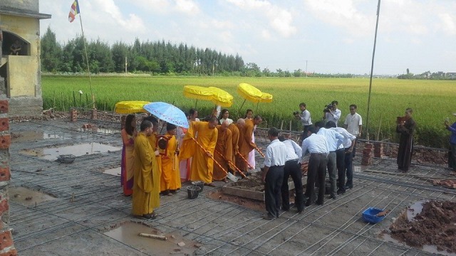 Thái Bình: Tổ đình Nguyệt Quang tổ chức lễ động thổ xây dựng ngôi nhà Tổ và giảng đường Trường hạ