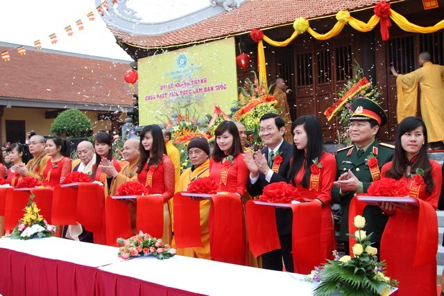 Cao Bằng: Chủ tịch nước Trương Tấn Sang dự khánh thành chùa Phật Tích Trúc Lâm Bản Giốc