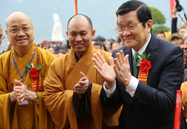 Cao Bằng: Chủ tịch nước Trương Tấn Sang dự khánh thành chùa Phật Tích Trúc Lâm Bản Giốc