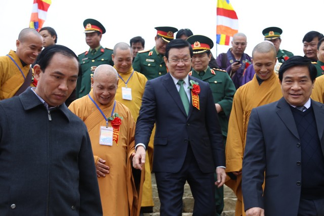 Cao Bằng: Chủ tịch nước Trương Tấn Sang dự khánh thành chùa Phật Tích Trúc Lâm Bản Giốc