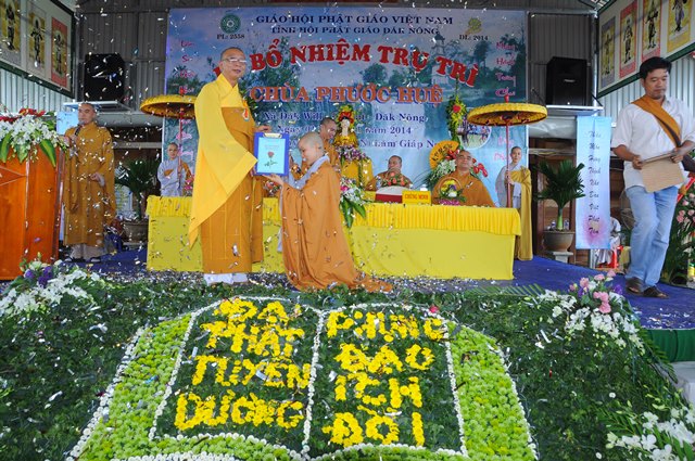 Lễ bổ nhiệm trụ trì chùa Phước Huệ Đắk Nông