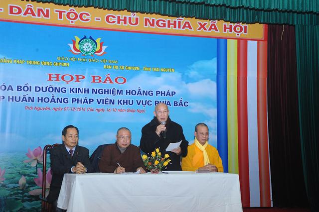 Thái Nguyên: Họp Báo Bồi Dưỡng Hoằng Pháp Và Hoằng Pháp Viên Khu Vực Phía Bắc