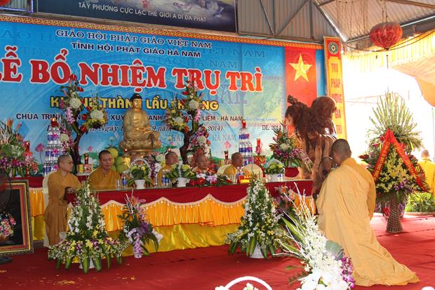 Hà Nam: Lễ Công Bố Quyết Định Bổ Nhiệm Trị Trì- Khánh Thành Lầu Chuông chùa Trinh Sơn