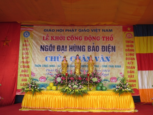 Thái Bình:  Lễ khởi công xây dựng chùa Chân Vân