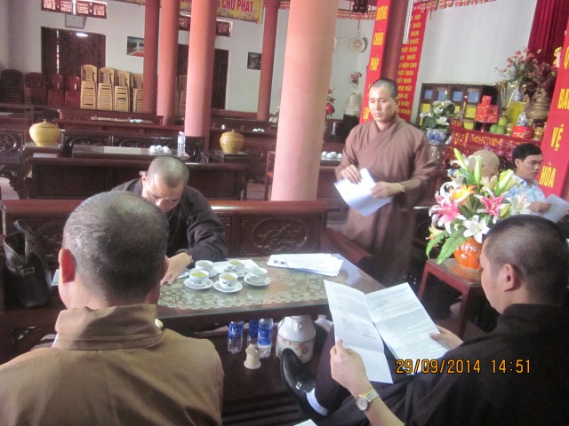 Thái Bình: Họp Thường trực BTS triển khai Giới đàn 2014