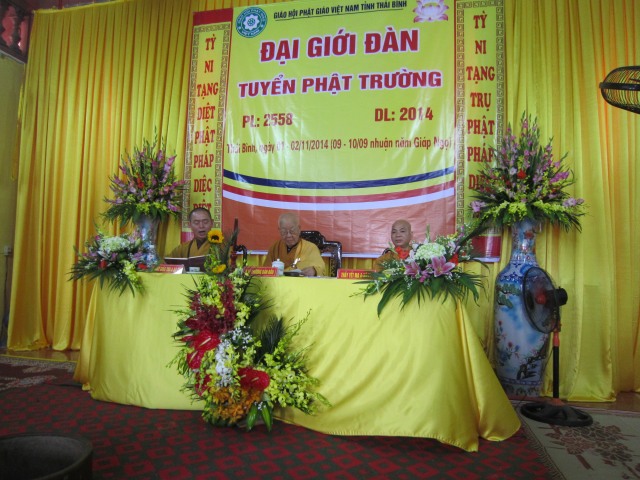 Thái Bình: GHPGVN tỉnh Thái Bình tổ chức Đại giới đàn PL.2558-DL.2014