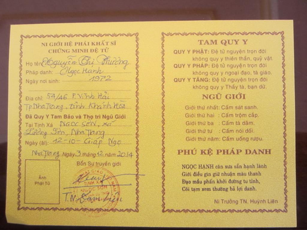 Lễ Quy y đặc biệt tại tịnh xá Ngọc Sơn