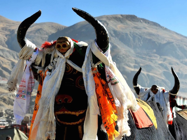 Tây Tạng: Tu viện Sakya tổ chức biểu diễn Thần Hộ pháp khiêu vũ