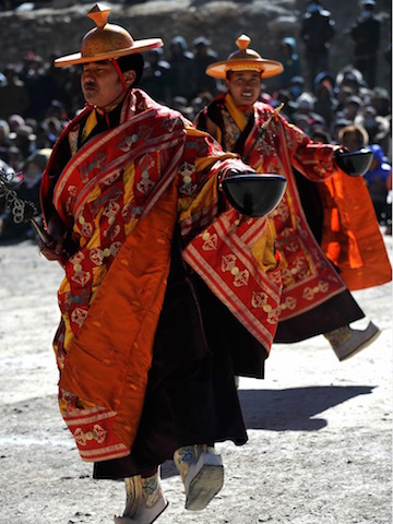 Tây Tạng: Tu viện Sakya tổ chức biểu diễn Thần Hộ pháp khiêu vũ