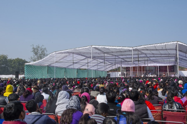 Ấn Độ: Chùm ảnh đức Đạt Lai Lạt Ma chia sẻ Pháp thoại tại Trường Cao đẳng Kalindi College