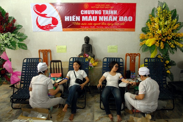 Chùa Giác Ngộ: Hơn 200 người đăng ký tham gia hiến máu nhân đạo