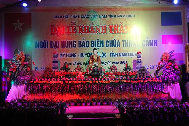 Nam Định: Cắt Băng Khánh Thành Chính Điện Chùa Thanh Cảnh