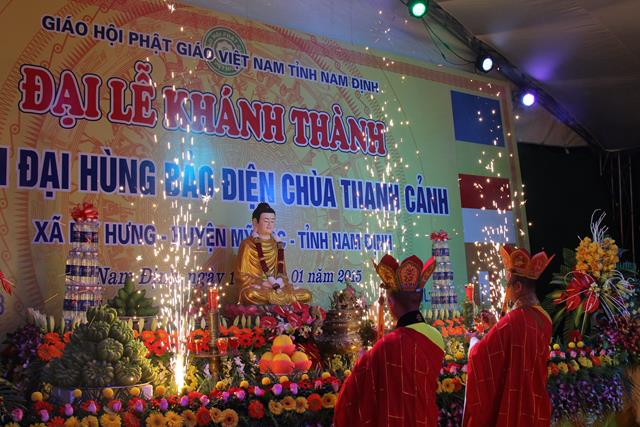 Nam Định: Cắt Băng Khánh Thành Chính Điện Chùa Thanh Cảnh
