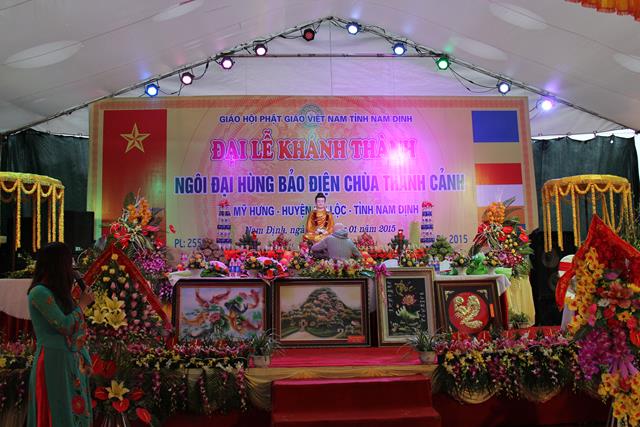 Nam Định: Cắt Băng Khánh Thành Chính Điện Chùa Thanh Cảnh
