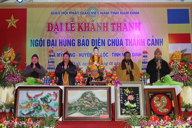Nam Định: Cắt Băng Khánh Thành Chính Điện Chùa Thanh Cảnh