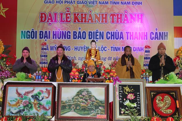 Nam Định: Cắt Băng Khánh Thành Chính Điện Chùa Thanh Cảnh
