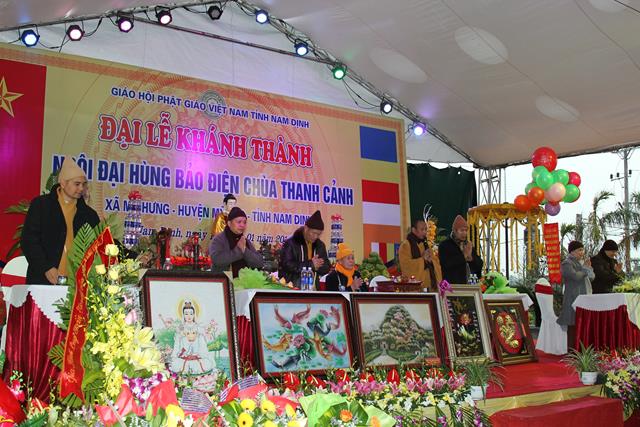 Nam Định: Cắt Băng Khánh Thành Chính Điện Chùa Thanh Cảnh