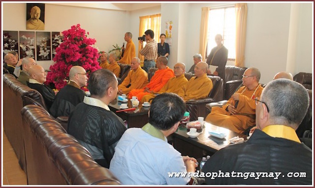 TP.HCM: Phái đoàn Phật giáo Nhật Bản thăm, chúc Tết Chư tôn đức TƯGH