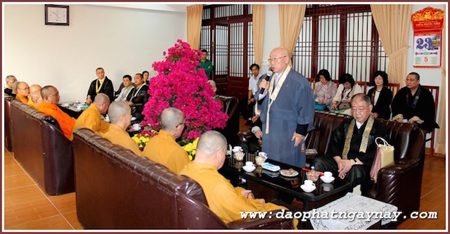 TP.HCM: Phái đoàn Phật giáo Nhật Bản thăm, chúc Tết Chư tôn đức TƯGH