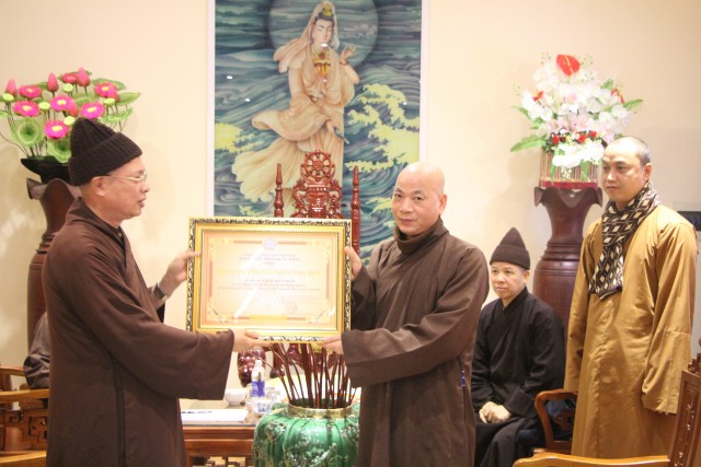 Hà Nội:  Ban Hoằng pháp TƯ khu vực phía Bắc họp mặt đầu xuân Ất Mùi tại chùa Bằng