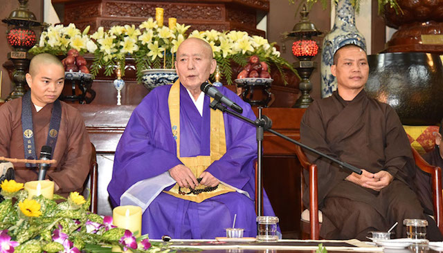 Hòa thượng Yoshimizu Daichi đến thăm, chúc tết tại Tu viện Khánh An