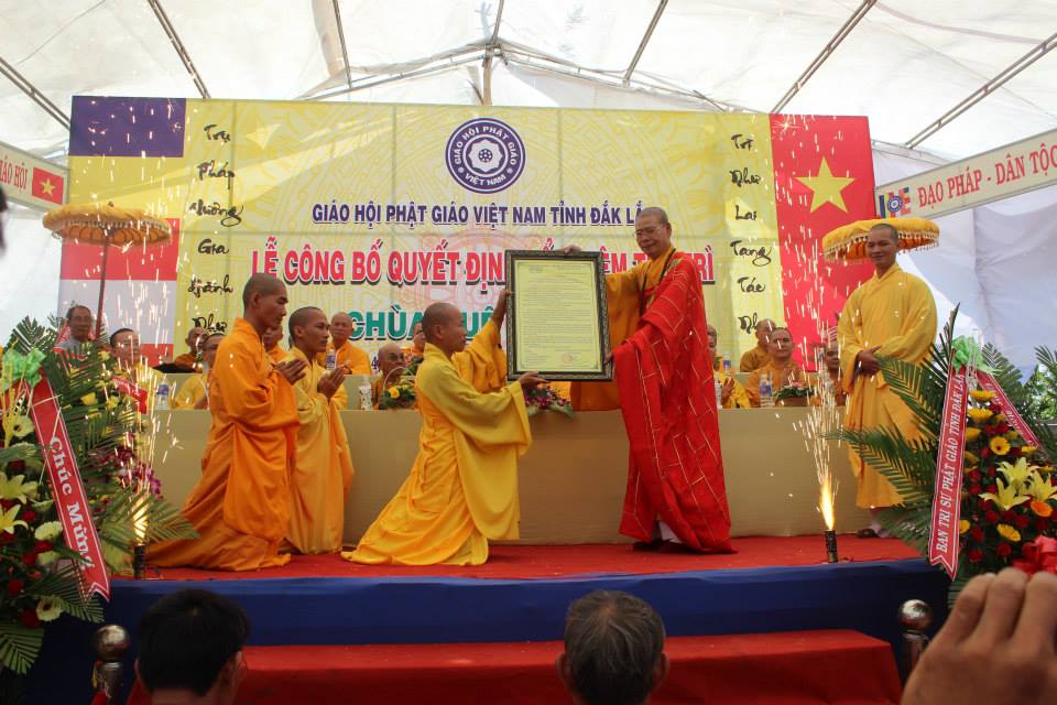 ĐăkLăk: Lễ Bổ Nhiệm Trụ Trì Chùa Huệ Nghiêm